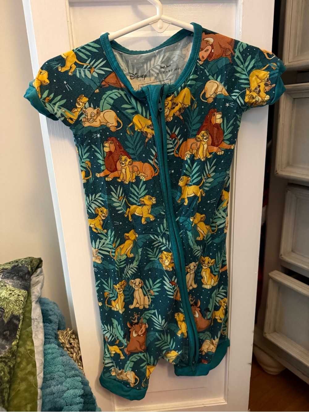 Little Sleepies Teal Lion King Print Kids Sleep Romper